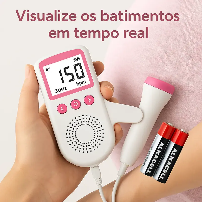 Doppler Fetal - Visualize os batimentos em tempo real